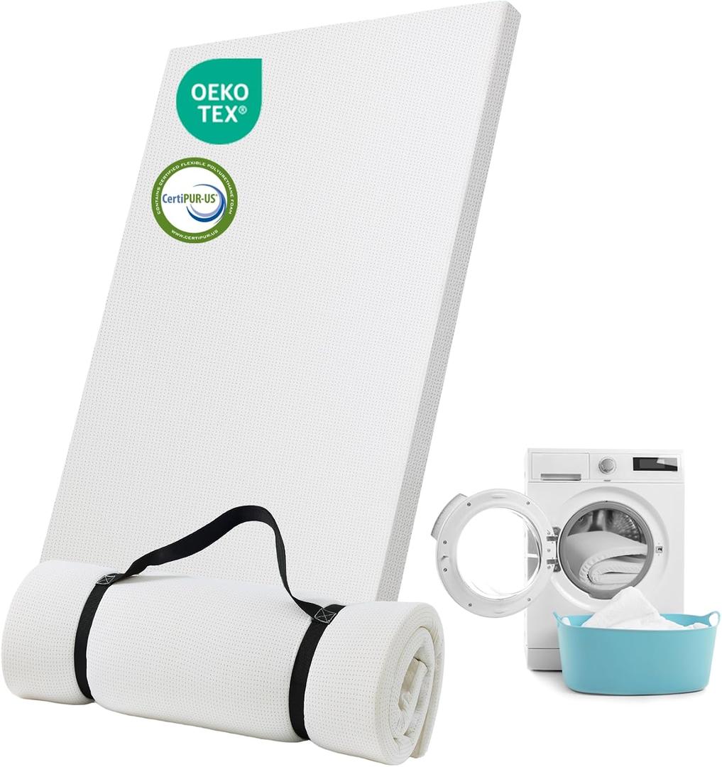 Babelio 100% Machine Washable Pack and Play Mattress (Stratus Mini) Dryable Playpen Mattress, Portable Pack N Play Mattress 38"x26"x1"