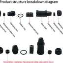 Starlink Ethernet Adapter Kit: IP68 Waterproof and Lightning Protection RJ45 Coupler for Starlink Mini Network LAN Cable Extender - Suitable for Repair and Extend Network Cables (PoE not Supported)