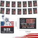 2 Pack 250 Years Anniversary Flag Banner Small Mini American USA Bunting Garland Patriotic Decorations for 4th of July Yard Outside Home Room Class Room 66 Feet 60Pcs 5x8Inch