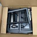 Somdot Black Nightstand with Charging Station and LED Light for Bedroom, 2 Drawers Dresser with Fabric Bins for Bedside Kids Dorm Room Closet Laundry Entryway, Black