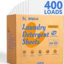 BellaLuce Laundry Detergent Sheets - 200 Laundry Sheets, 400 Loads, Eco-Friendly, Plastic-Free, Fresh Linen Scent, Space Saving, Fast Dissolve & Hypoallergenic