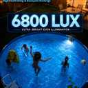 Solar Pool Lights for Inground & Above Ground Pools, Color Changing LED Underwater Pool Lights with Remote, Real-Time Temperature Display, Dimmable IP68 Waterproof Swimming Pool Lights with Timer