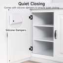 HOSOM 50 Pack 1/2 Inch Overlay Semi Partial Wrap Kitchen Cabinet Door Hinge Matte Black Cabinet Hinges for Kitchen Cabinet Doors Self Closing Cabinet Hinges with Door Bumper