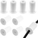 8 Pack 3/4 Inch Cable Grommet Routing Kit, Compatible with Starlink Ethernet Cable Rubber Grommet Kits for 3/4 (19mm) Inch Wall Hole Feed Through Bushing, Threaded Protective Sleeve, White