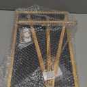 MyGift 18-Inch Burnt Wood Erasble Chalkboard Sign with A-Frame Easel Stand, Tabletop Menu Board, Wedding and Events Chalboard Signage