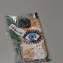 Cute Evil Eye Phone Case Compatible with iPhone 15 Plus Funny Design for Women Slim Fit Aesthetic Faux Leather Protective Cover for Apple iPhone 15 Plus-Blue Eye