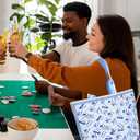 2 x 2 Pack Mahjong Tote Bag Set Mahjong Gifts for Women Mah Jong Tiles Bag Gift for Mah Jong Lover Player Lucky Birthday