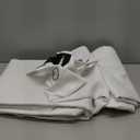 NICETOWN 100% Blackout Window Curtain Panels, Cold and Full Light Blocking Drapes with Black Liner for Nursery, 84 inches Drop Thermal Insulated Draperies (White, 2 Pieces, 52 Wide Each Panel)