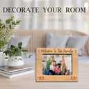 Rustic Wooden Picture Frame For 5"X7" Picture - Welcome To The Family Frame Tabletop Display, Christmas Gifts For Families, Home & Office Decorations(Horizontal)-A17