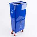 Beverage Bin Blue Commercial with Wheels – Dual Compartment for Liquid Waste & Garnish Disposal – HDPE Drink Dump Station for Bars, Restaurants & Events