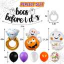 3 x 36 PCS Boos Before I Do's Halloween Party Decorations Engagement Banner Ring Pumpkin Ghost Balloon Wedding Bachelorette Theme Men Women Bridal Shower Party Supplies
