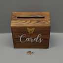 Card Box Wedding Card Box for Reception, Vintage Large Wedding Gift Card Holder Box with Heart Lock, Big Wedding Card Envelope Holder Box with Lid Wood Card Box for Wedding Party (Size 5)