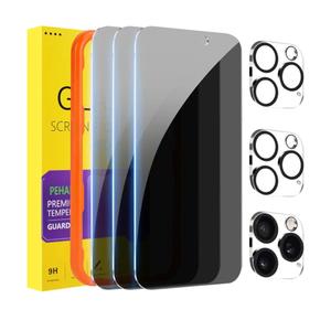 PEHAEL 1 Pack for iPhone 16 Pro Max Privacy Screen Protector with Camera Lens Protector Full Coverage Anti-Spy Tempered Glass Film 9H Hardness Easy Installation Bubble Free [6.9 inch