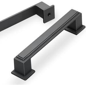 10 Pack 3.75 Inch(96mm) Hole Center Matte Dark Gunmetal Gray Modern Cabinet Pulls Kitchen Cabinet Handles Kitchen Cabinet Hardware Timeless Drawer Pulls for Dresser Cupboard Wardrobe, Gray(3.75x10)