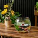 Geelin 1.5 Gallon Plastic Fish Tank Large Bowl Shatterproof with Crystal Clear Clarity for Terrarium, Flower Vase Centerpiece Gift for Fish Lovers (Round)