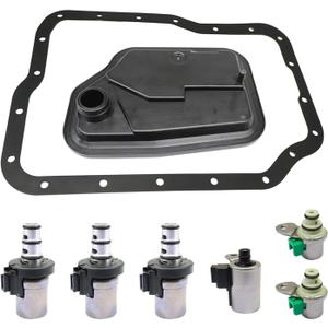 SecosAutoparts 4F27E Transmission Shift Solenoid & Filter Kit, Fit for Mazda Protege 3 5 6 1999-2010, Compatible with Ford Focus Transit Connect 2000-2013, Replace# XS4Z7A098AB FN01-21-500 4F27E