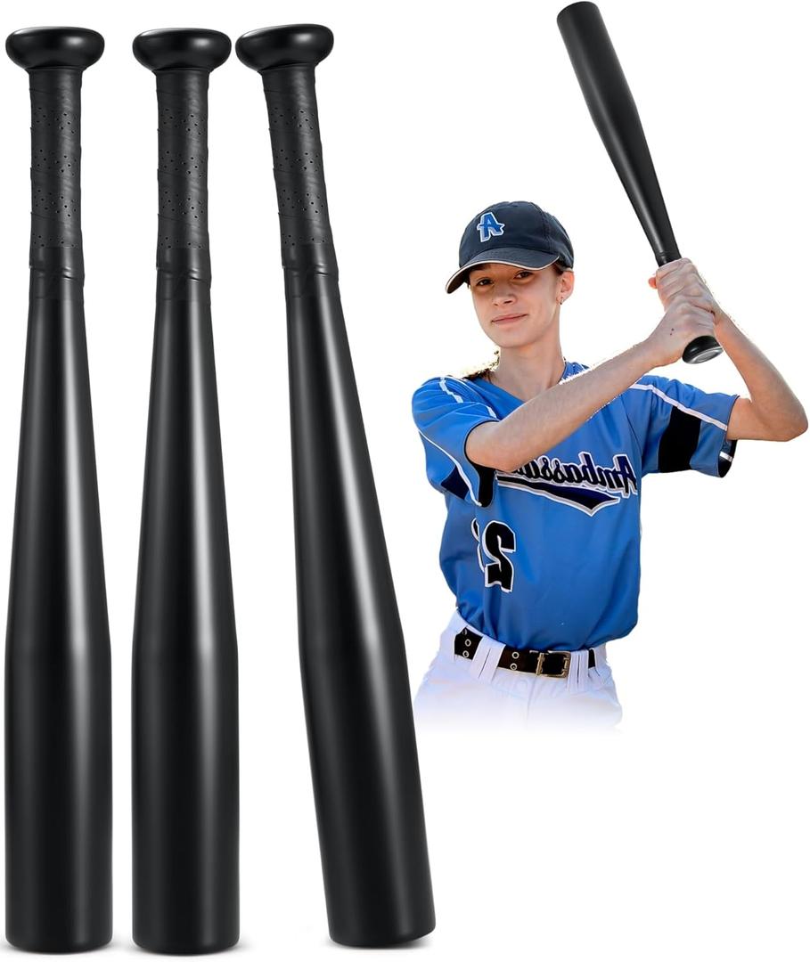 3 Pcs Aluminum Baseball Bat 17-inch One Hand Metal Training Bat for Home Car Self Defense Baseball Practice DIY Craft Truck Tire Checker