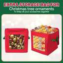 Christmas Tree Storage Bag, 7.5Ft Christmas Tree Bag 2 Piece Set Includes a Storage Bags for Xmas Decorations, Reinforced Handles & Sleek Dual Zipper Waterproof Xmas Tree Bag