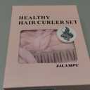 ZILAMPU No Heat Overnight Hair Curlers for Women - 70" Soft Headband Wrap with 9 Hair Rollers for Long Wavy Curls, Gift Set - Pink