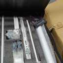 Floor Mobile TV Stand with Power Outlet, Rolling TV Cart for 27-65 Inch OLED LED Monitors, 6 Levels of Height Adjustment, Ambient Lighting on The Bottom Wheels Holds up to 88lbs, 400x400mm (White)