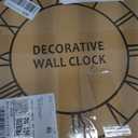 Large Modern Metal Wall Clocks Rustic Round Nearly Silent Little Ticking Battery Operated Roman Numerals Clock for Living Room/Bedroom/Kitchen Wall Decor-(Black, 47cm)