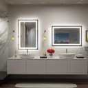 24x36 LED Bathroom Mirror with Backlit and Front Lights, Lighted Bathroom Vanity Mirror for Wall, Anti-Fog, Memory, Shatter-Proof, ETL Listed (Horizontal/Vertical)