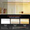 Under Cabinet Lights Remote Control, Magnetic Dimmable Closet Lights,USB Rechargeable Wireless LED Shop Light,Ceiling and Under Counter Lights for Kitchen (Black, 80CM-2 Pack)