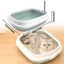 Kitten Starter Kit - 15 Piece Cat Essentials Set Includes Litter Box, Toys, Collars, Scratch Pad, Nail File, Automatic Feed Bowls, Grooming Gloves (Blue)