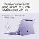 Microsoft Surface Pro Keyboard and Slim Pen 2 Bundle for Surface Pro 12" Device, Alcantara Material, Violet