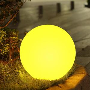 10-in Solar Globe Light, Solar Garden Ball Light Outdoor w/Remote, 16 RGB Color 4 Modes Glowing Ball, Waterproof Smart Light Sensor Control Outdoor Orb Lamp w/Ground Stake for Pathway Patio Yard Party