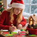 24 Pcs Christmas Fun Pen Bulk Mini Multicolor 4 in 1 Ballpoint for office Writing Supplies Goodie Bag Stuffers