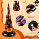 Halloween Ring Toss Games, 17PCS Inflatable Witch Hats Ring Toss Set with Plastic Rings Air Pump for Party Games Super Fun Halloween Games Activities for Kids Adults Indoor Outdoor
