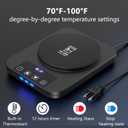 Sourdough Starter Warmer, Precise 1F Thermostat Control (70-100F) Sourdough Warming Mat, Smart memory Warming On/Off, 12-Hour Timer Sourdough Warmer Black