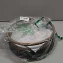 GLOBE Electric 44663 1-Light Integrated LED Outdoor/Indoor Flush Mount Ceiling Light, Matte Black and Faux Wood Finish, Frosted Diffuser, Weather Resistant, Modern Rustic Design