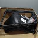 Sweetcrispy Counter Height Bar Stools Set of 2, 30 inch Height Stool Faux Leather Barstools with Back, Armless Kitchen Island Countertop Comfortable Modern Chairs with Metal Legs - Classic Black