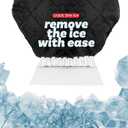 SCRUBIT Ice Scraper with Glove - Car Windshield Scraper for Ice and Snow w/Fleece Mitt - Quickly Scrape and Remove Snow While Staying Warm - Waterproof & Windproof - Car Scraper Snow Brush (Black)