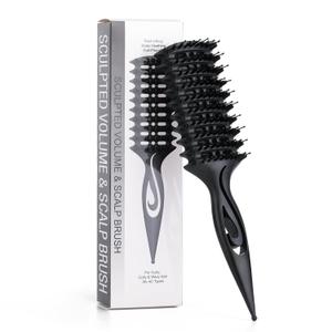 Candy Brush Curl Defining Vented Hair Brush for Effortlessly Blow Drying Detangling and Shaping and Styling, Airflow Wet Hair Brush for All Hair Types for Women and Men, Anti-Pull & Frizz, Black