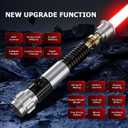 PKSTVB Upgrade App Control OBW Dueling Lightsaber, Smooth Swing 16 Sound Effects 3 Light Effects, 16 Colors and Infinite Change Metal Light Saber for Adults (RGB-OBW), 92cm Length