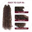 GIX Yanky Twist Crochet Hair - 10 Inch 8 Packs (30 Strands/Pcs) Black Mix Brown Pre-twisted Fluffy Spring Mini Twist Short Bob Passion Twist, Crochet Braids Braiding Hair (10 Inch, F1B/30-8p)