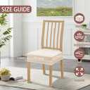 DREAHOTEXTIL Stretch Seat Covers for Dining Room Chairs Set of 4,Dining Chair Covers,Kitchen Chair Covers,Removable Washble Dining Room Chair Seat Cover,Chair Slipcovers Protector (Beige)