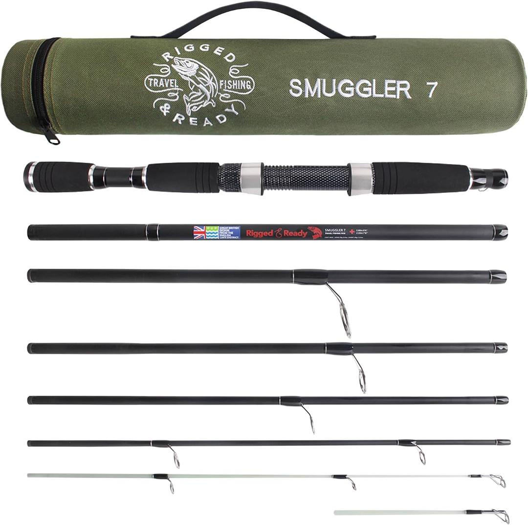 Rigged & Ready Smuggler™ Travel Fishing Rod & Reel Combo, Compact Rods+Case