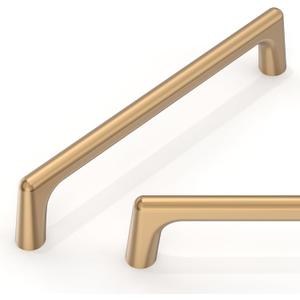10 Pack Champagne Bronze Cabinet Pulls 5 Inch(128mm) Kitchen Cabinet Handles Cabinet Hardware for Drawer Pulls (5" Hole Center)