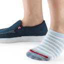 No Show Socks for Men&Women-Low Cut with Non Slip Grip-Invisible Socks for Oxfords Sneakers Size7-12 5 Pairs (Blue, L)