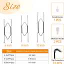 Bilillo 3-Piece Stainless Steel Wall Plate Hangers, 6/8/10 Inch Invisible Decorative Wire Plate Holders with 3 Pieces Wall Hooks for 5.5 to 10.5 Inch (Black)