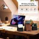Card Holder,MagSafe Compatible Card Holder with Wireless Charging, Magnetic Wallet,Magnetic Phone Wallet Stand, Charges for iPhone 17/16/15/14/13 Series, Smartwatch, Vegan Leather (Black)