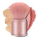 Retractable Kabuki Makeup Brush,Daubigny Powder Brushes Foundation Travel Foundation Brush for Blush Bronzer & Powder (Pink)