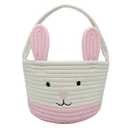 Easter Basket, Easter Bunny Baskets with Handle, Baby Gift Baskets, Egg Buckets Gifts Tote Bags Egg Hunt Basket for Kids, Boys, Girls, Toddler, Babies, Infant (Pink)