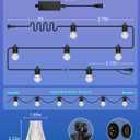 XMCOSY+ Smart Outdoor String Lights, 98Ft Patio Lights Waterproof, App Control, Compatible with Alexa, RGBCWIC Color Changing LED String Light for Outside