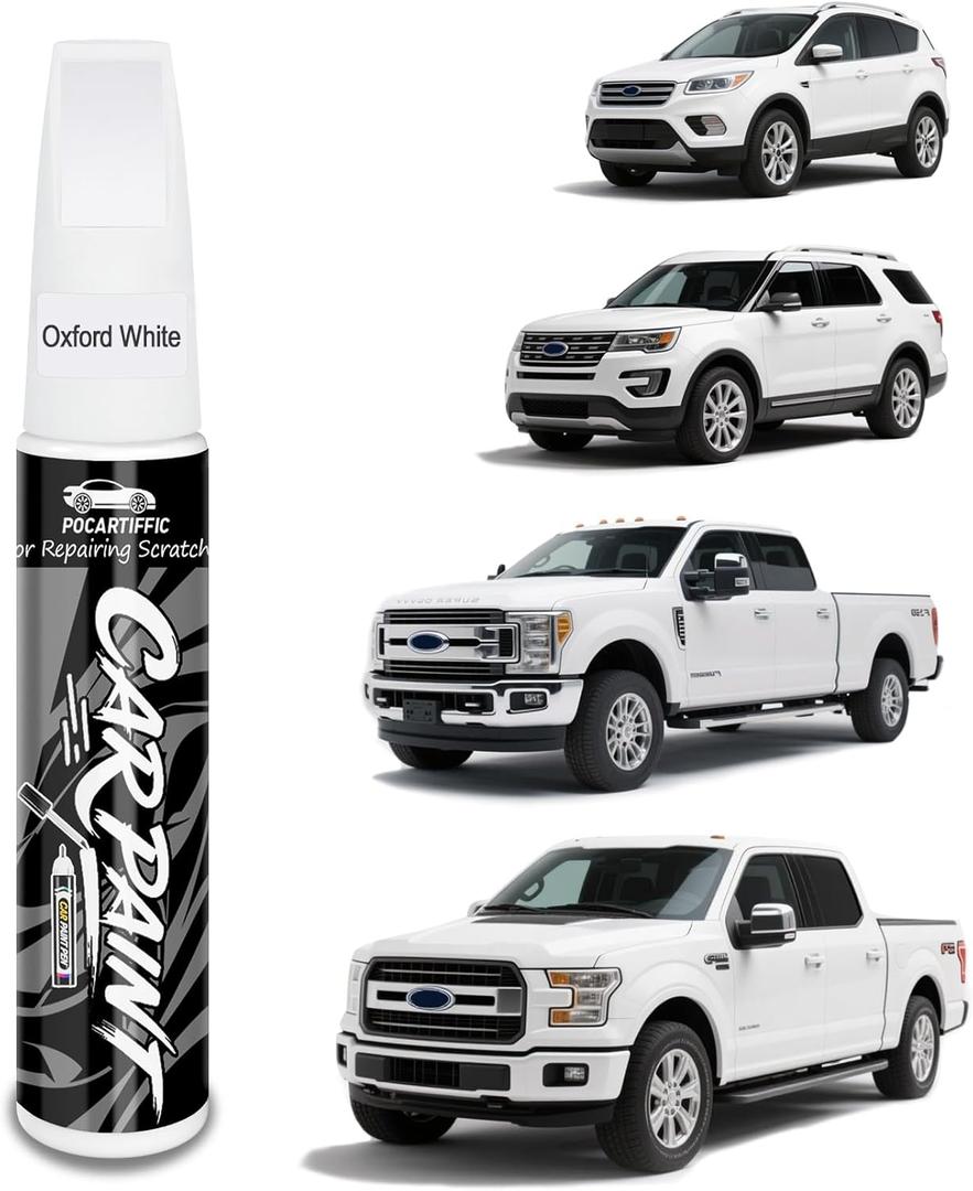 YZ/Z1/M6887 Ford Oxford White Touch Up Paint, Car Paint Scratch Repair, Exact Match White Car Touch Up Paint Pen, Car Scratch Remover for Vehicles