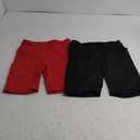 2 Pack Womens Biker Shorts with Pockets, High Waisted Yoga Shorts for Women Running Gym and Workout L